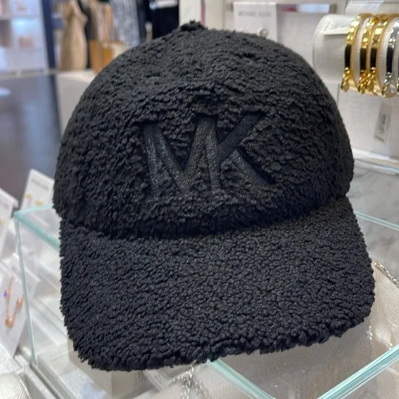 Michael Kors MK Logo Hat Sherpa Adjustable Cap OS 
Black NWT - Picture 16 of 16